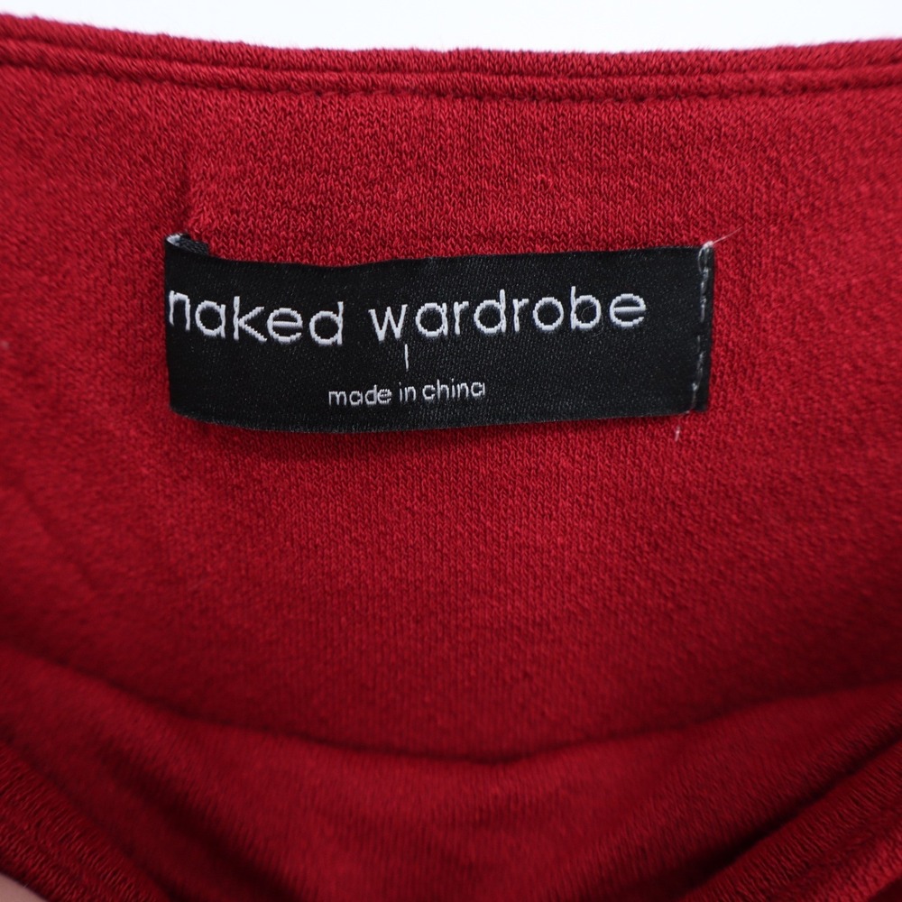 Naked Wardrobe Red Bodycon Maxi Skirt Viscose Spandex Size L Large - Picture 3 of 8